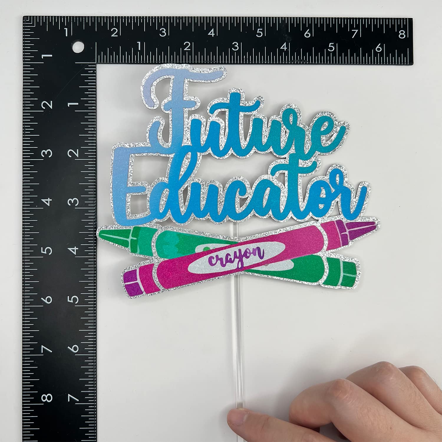 Future Educator Cake Topper | Congrats Teacher Graduation Cake Decor | Teacher Grad Party Supplies | Perfect for Teacher Appreciation, Retirement & Graduation Celebrations