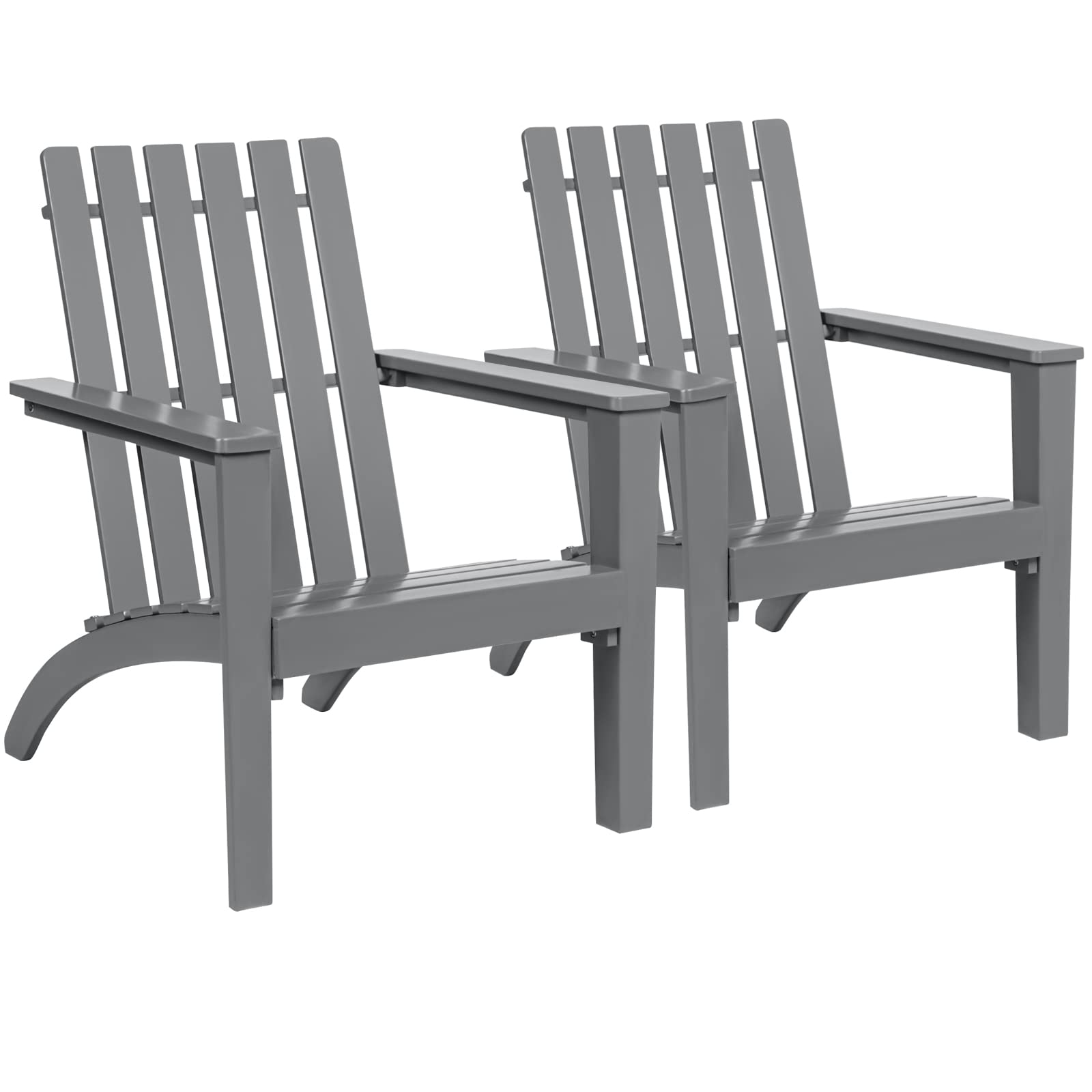 Giantex Adirondack Chair Set of 2 - Acacia Wood Outdoor Chairs with 350 lbs Weight Capacity, Weather Resistant for Lawn, Garden, Poolside, Balcony & Patio - Perfect for Relaxing, Campfires & Outdoor Lounging
