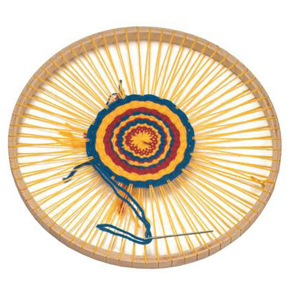 Gluckskafer 22cm Wooden Circular Weaving Frame - Perfect for DIY Crafts, Knitting Projects & Home Decor