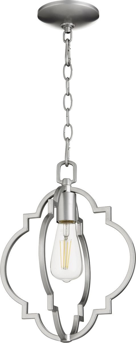 11W Dublin 1-Light Pendant Light Fixture in Classic Nickel Finish - Perfect for Kitchen Island, Dining Room, or Entryway Lighting