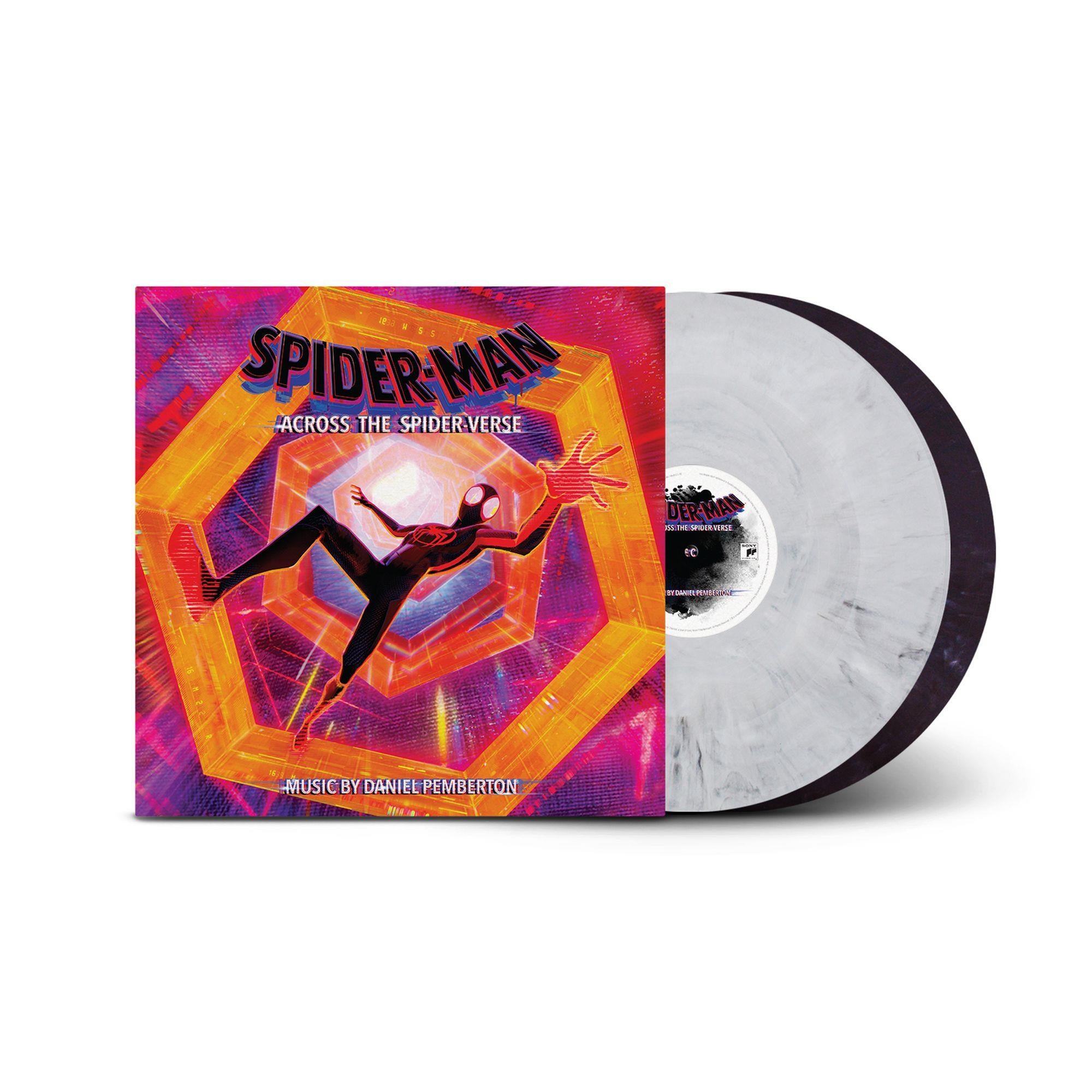 Across The Spider Verse Original Score Vinyl Record - Limited Edition White & Dark Purple Marbled LP - Perfect for Movie Soundtrack Collectors & Vinyl Enthusiasts