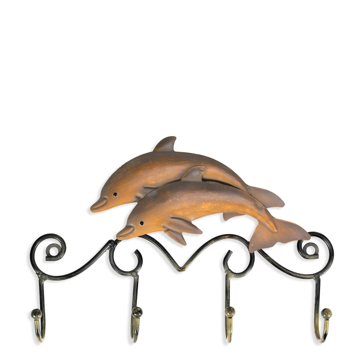 4-Piece Iron Animal and Mermaid Wall Hooks - Decorative Coat Hangers for Bedroom, Nursery, Kids Room & Entryway Organization