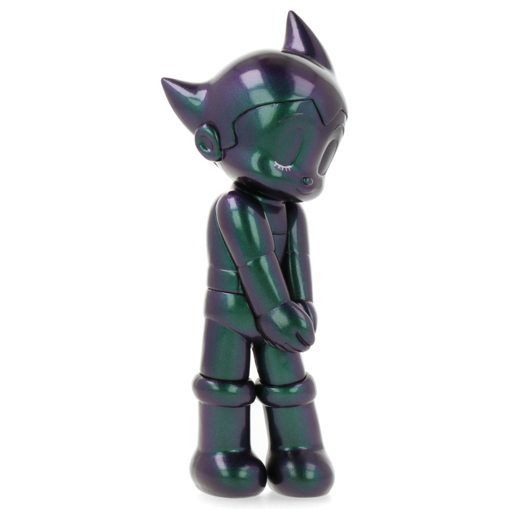 Astro Boy Shy Closed Eyes Metal Green Collectible Figure - Perfect for Anime Fans, Home Decor & Gift Giving