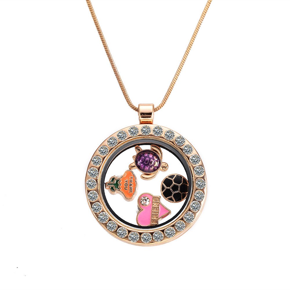 Custom Floating Charm Locket Necklace - Perfect for Gifts & Special Occasions