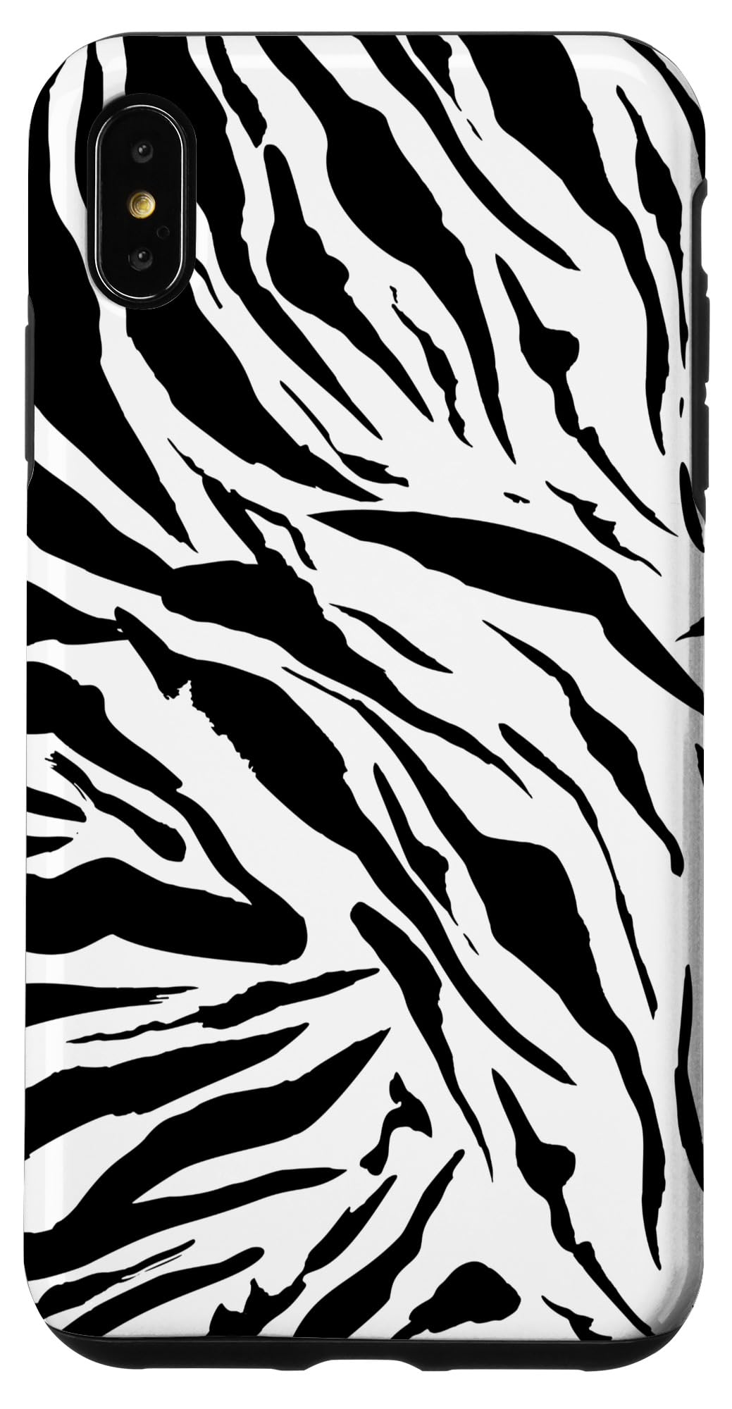 iPhone XS Max Case - Black & White Zebra Print Striped Protective Cover | Slim Fit, Shockproof & Scratch Resistant | Perfect for Everyday Use, Travel & Fashion Accessory