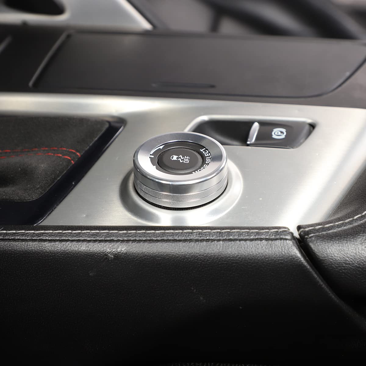 2014-2019 Chevy C7 Corvette Aluminum Interior Trim - TINKI Brightness Adjustment Dial & Driving Mode Knob Ring (1PC Silver) | Dashboard Accessories for Enhanced Driving Experience & Car Customization