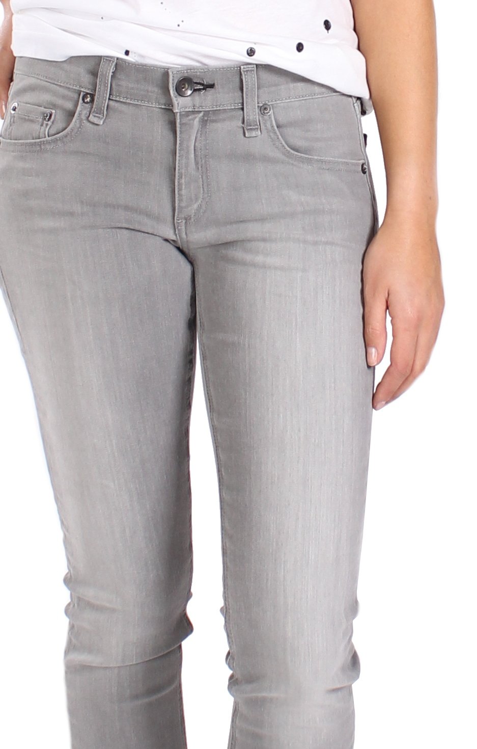 rag & bone Dre Jean in Aged Grey - Women's High-Rise Skinny Jeans (Size 25) | Distressed Denim Pants for Casual Wear & Night Out
