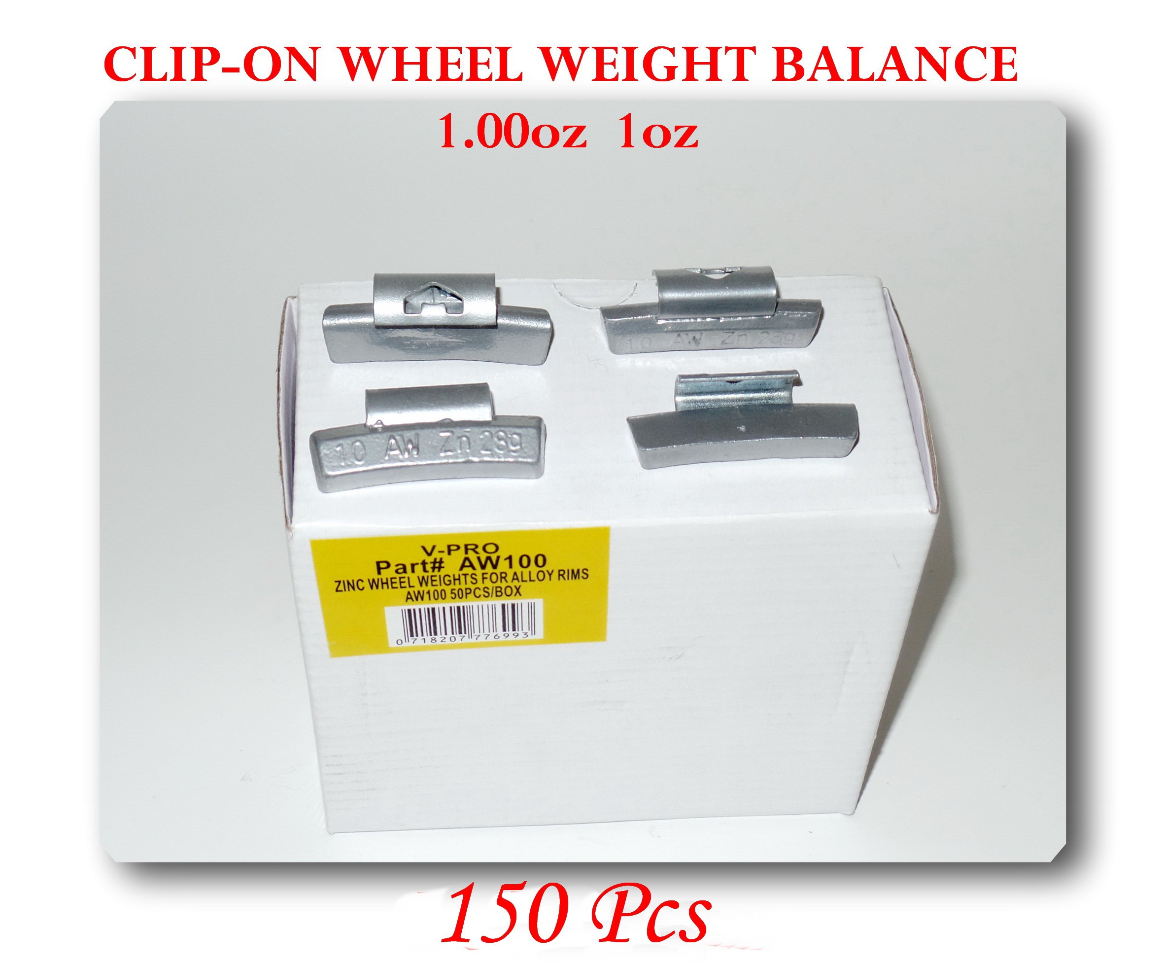 150 Pcs Zinc Clip-On Wheel Weights 1oz for Alloy Wheels - Car, Truck, Van & Motorcycle Wheel Balancing - Perfect for DIY Auto Repair & Tire Maintenance