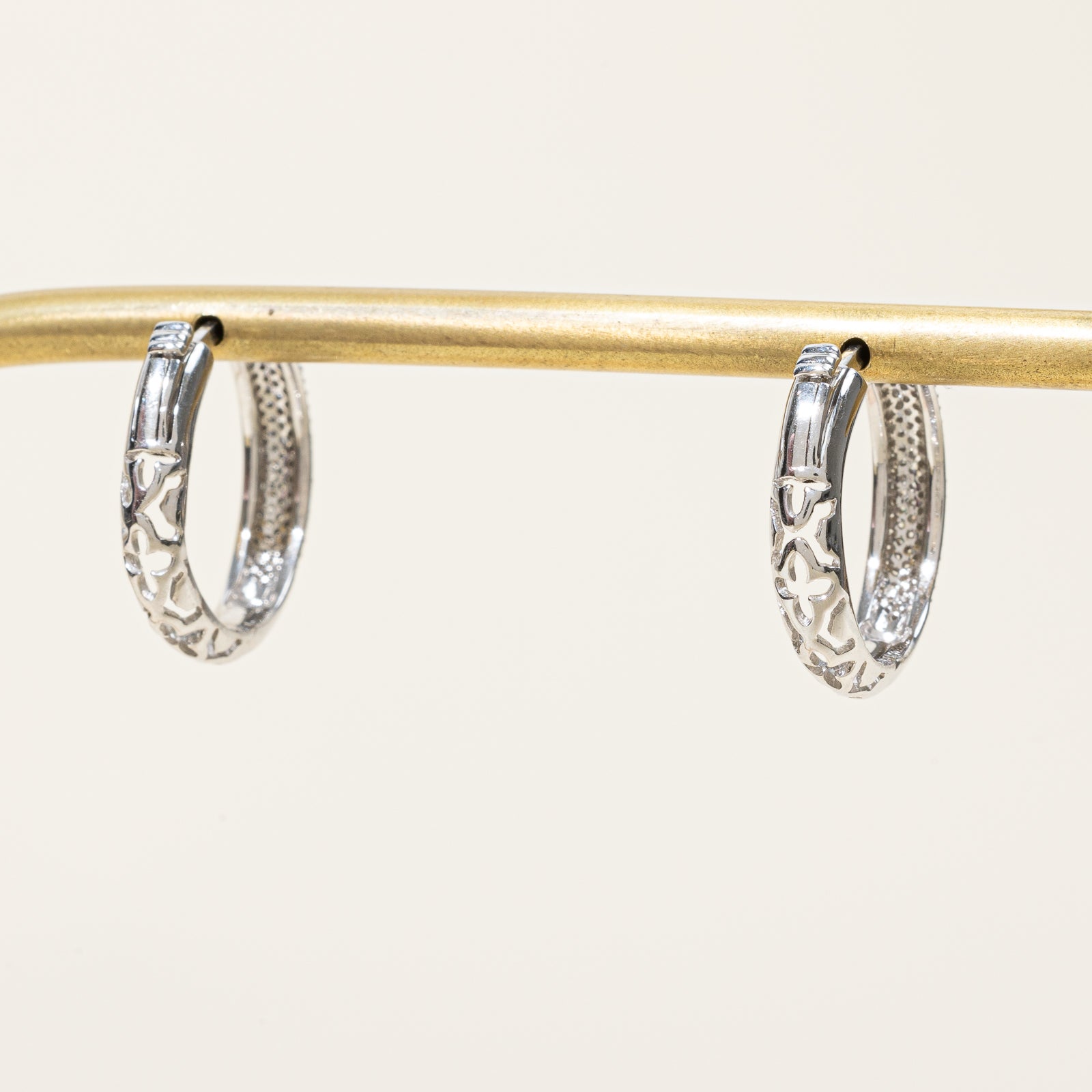 Pavé Set Diamond Hoop Earrings 0.25ctw - 14K Gold Classic Circle Earrings for Women, Perfect for Wedding, Anniversary & Everyday Elegance