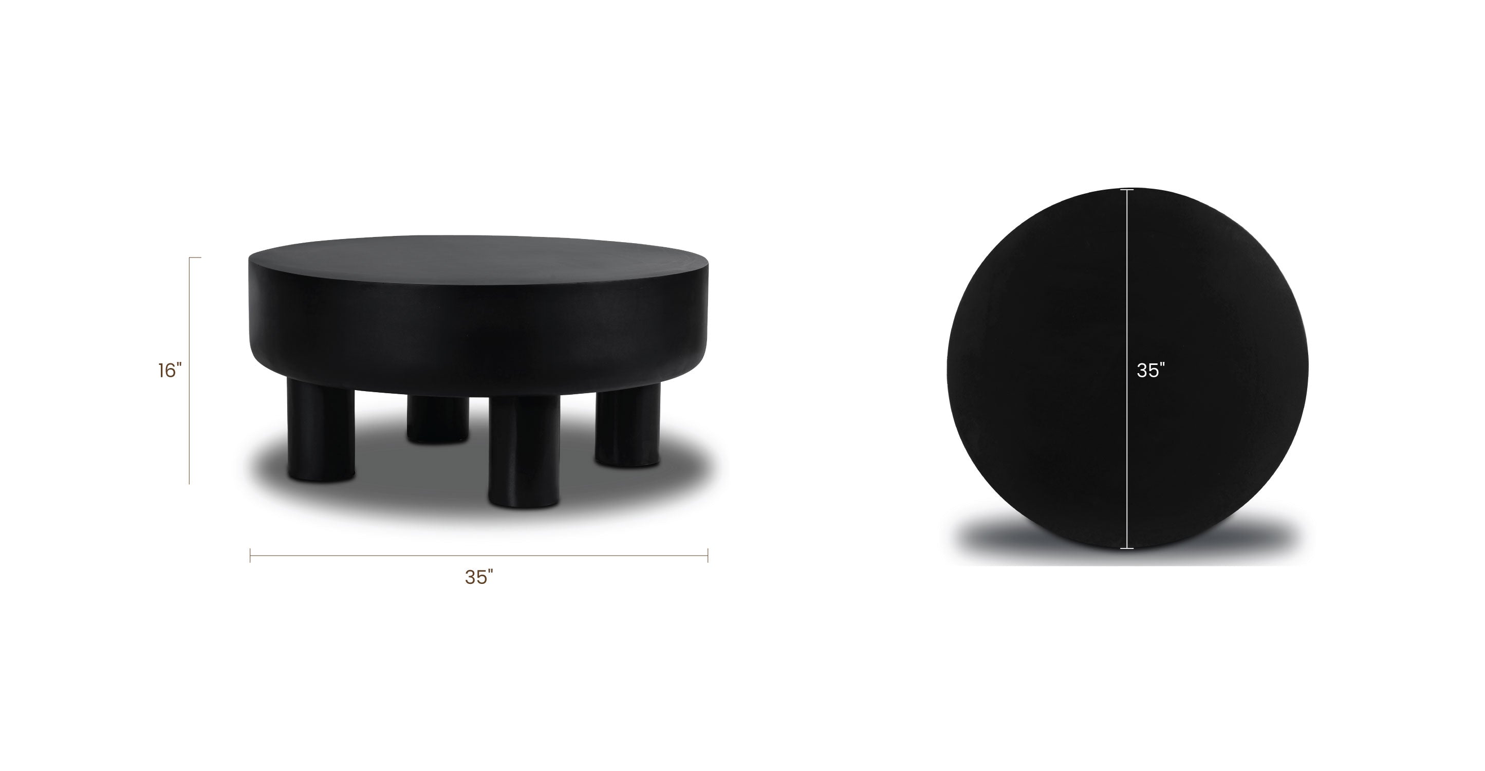 Modern Coffee Table for Living Room - Solid Wood Mid-Century Design with Storage Shelf - Perfect for Small Spaces, Apartments, and Home Decor