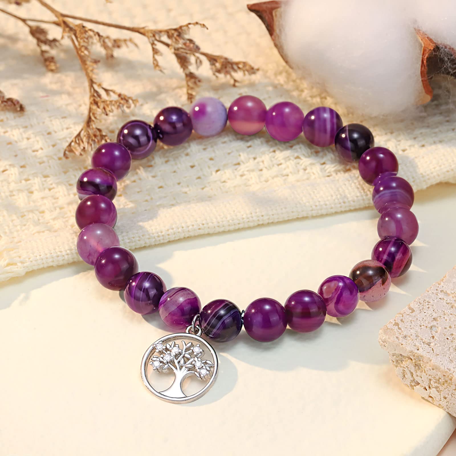 Tree of Life Bracelet for Women - Elegant Adjustable Bangle Gift for Grandma, Mom, Aunt, Sister & Teacher | Perfect Birthday, Christmas, Wedding & Mother's Day Present | Boho Jewelry for Everyday Wear & Special Occasions