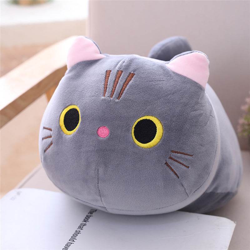 Soft Fluffy Kawaii Cat Plush Toy - Cute Stuffed Animal for Kids, Girls & Boys | Perfect for Bedroom Decor, Gift Giving & Cuddling