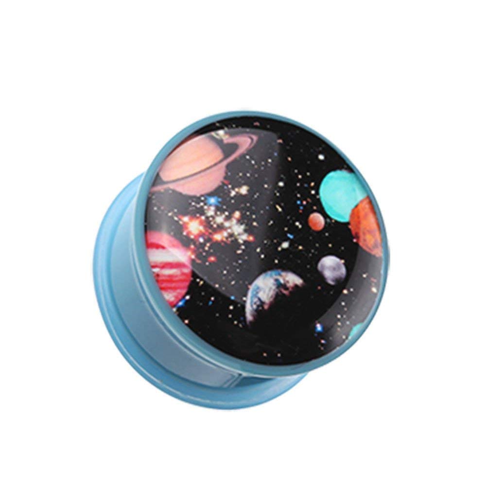 Covet Jewelry Galaxy Daze Single Flared Ear Gauge Plug - Stretching Body Jewelry for Men & Women - Perfect for Everyday Wear & Alternative Fashion