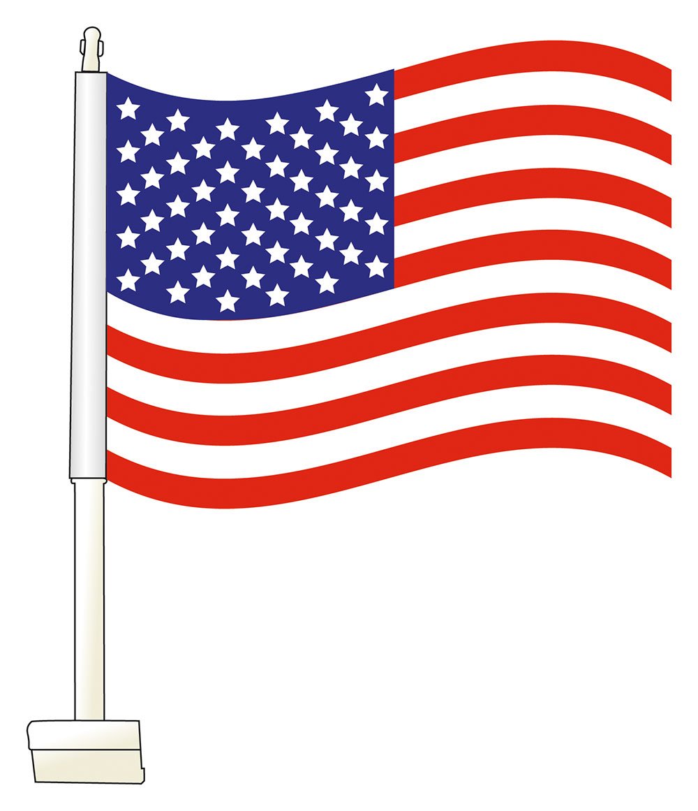 SSWBasics Clip-On Window American Flags - Pack of 12 Patriotic Decorative Flags for Cars, Homes & Offices - Perfect for 4th of July, Memorial Day & Veterans Day Celebrations