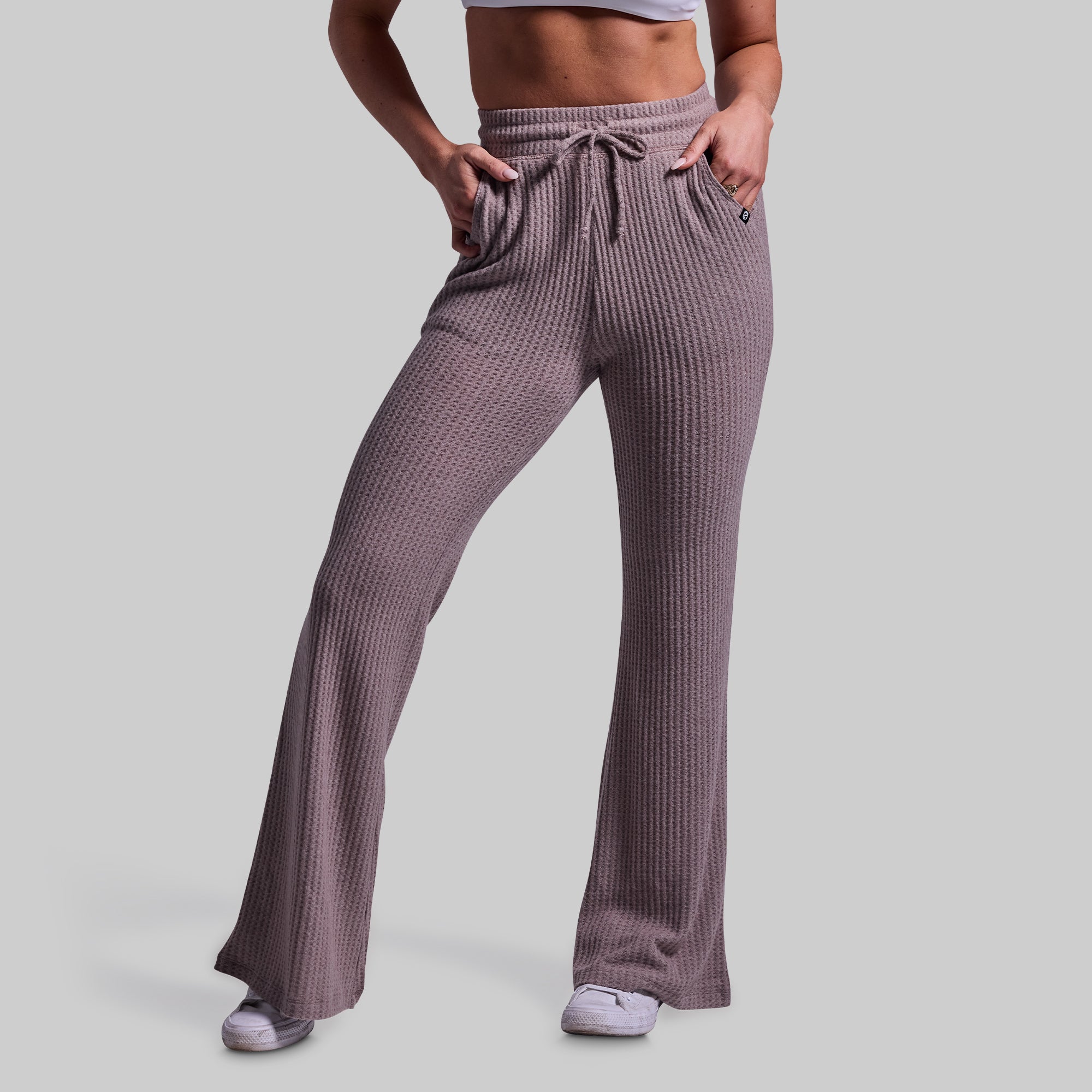R&R Waffle Lounge Pant for Women - Soft Stucco Waffle Knit Pajama Pants, Comfortable Sleepwear & Loungewear for Relaxing at Home