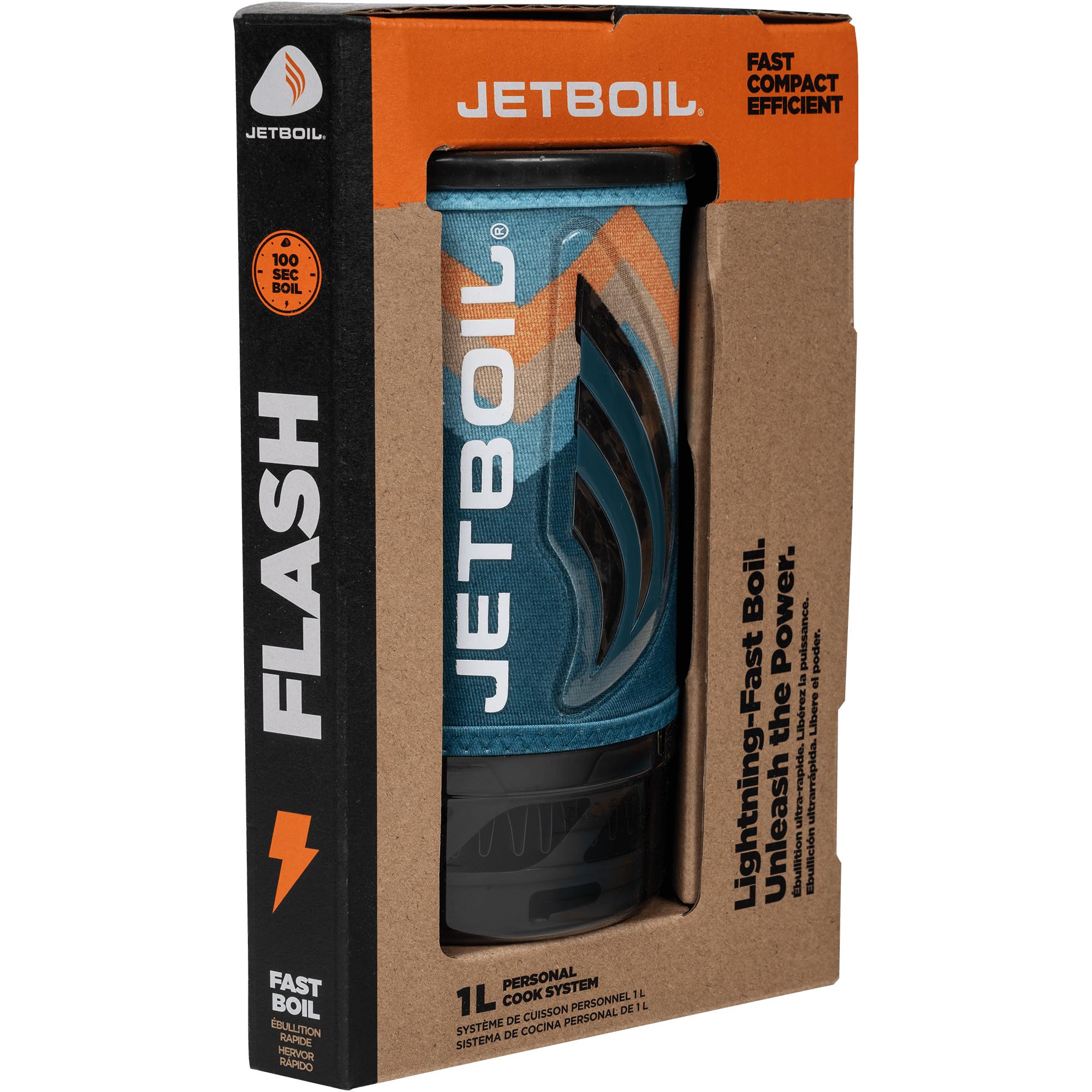 Jetboil Flash Camping Stove System - Compact Backpacking Stove with Cooking Cup | Portable Propane/Isobutane Burner for Hiking, Backpacking & Outdoor Adventures | Perfect for Camping Meals & Emergency Preparedness