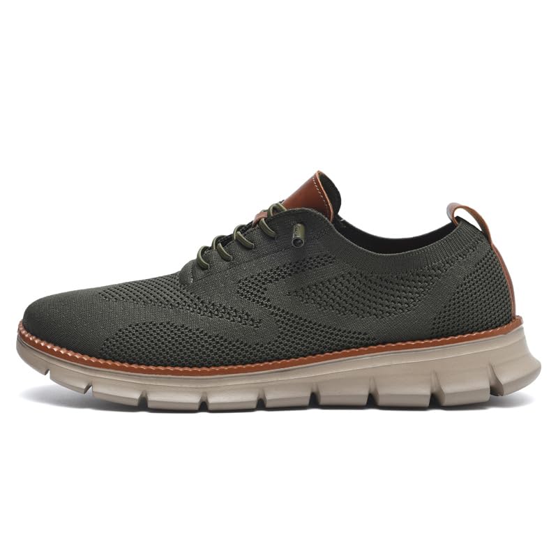 Breeze Men's Oxford Lace-Up Shoes - Lightweight Casual & Comfortable Dress Shoes for Walking | Perfect for Office, Travel & Everyday Wear