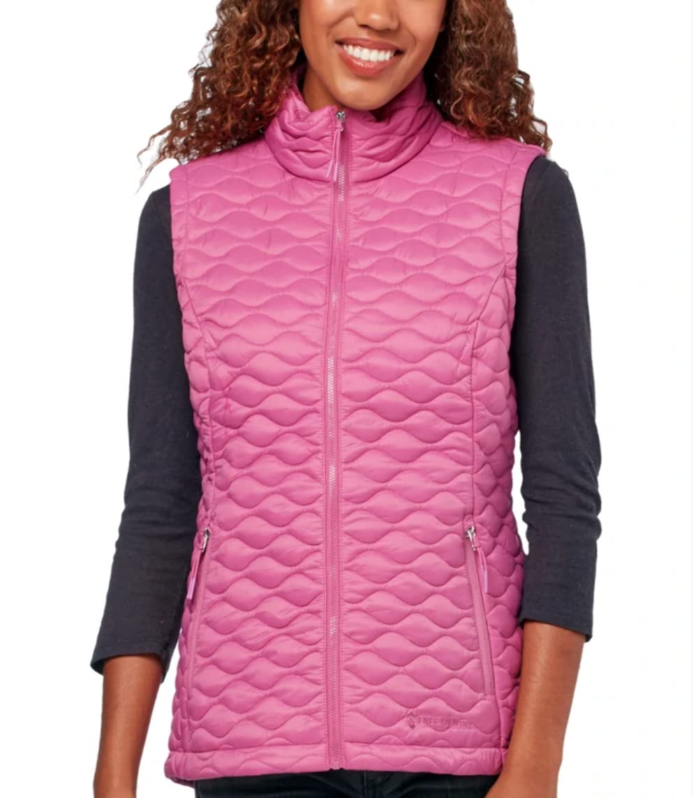 Women's Free Country Chalet Quilted Vest - Lightweight Warm Puffer Jacket for Outdoor Hiking, Camping & Winter Fashion