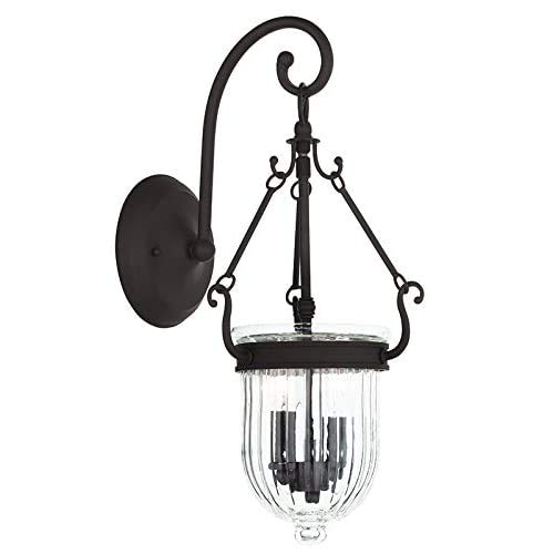 Livex Lighting 50511-07 Coventry 2-Light Wall Sconce in Bronze Finish - Perfect for Bedroom, Hallway, and Living Room Wall Lighting