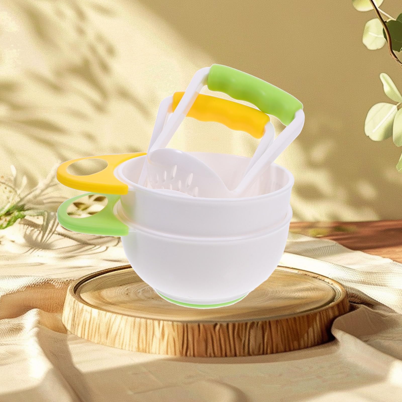 2-Pack Mash and Serve Bowl Set - Portable Food Masher & Mill for Baby Food - Perfect for Homemade Purees, Mashed Potatoes & Smoothies - Ideal for Kitchen, Baby Feeding & Travel