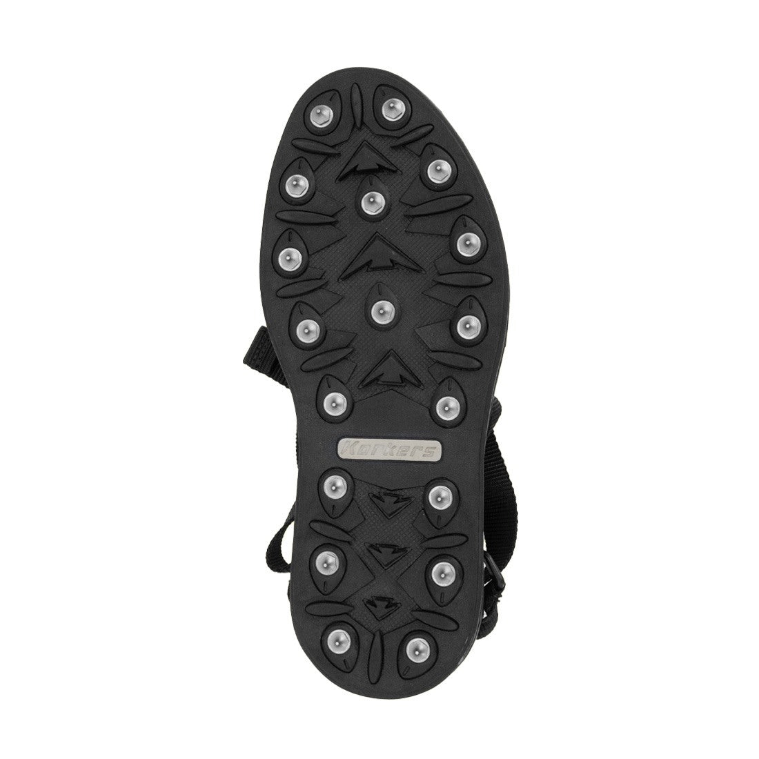 Korkers TuffTrax Regular Spike Overshoe - Non-Slip Ice & Snow Traction for Hiking, Hunting & Winter Work - Waterproof Rubber Sole with Removable Cleats