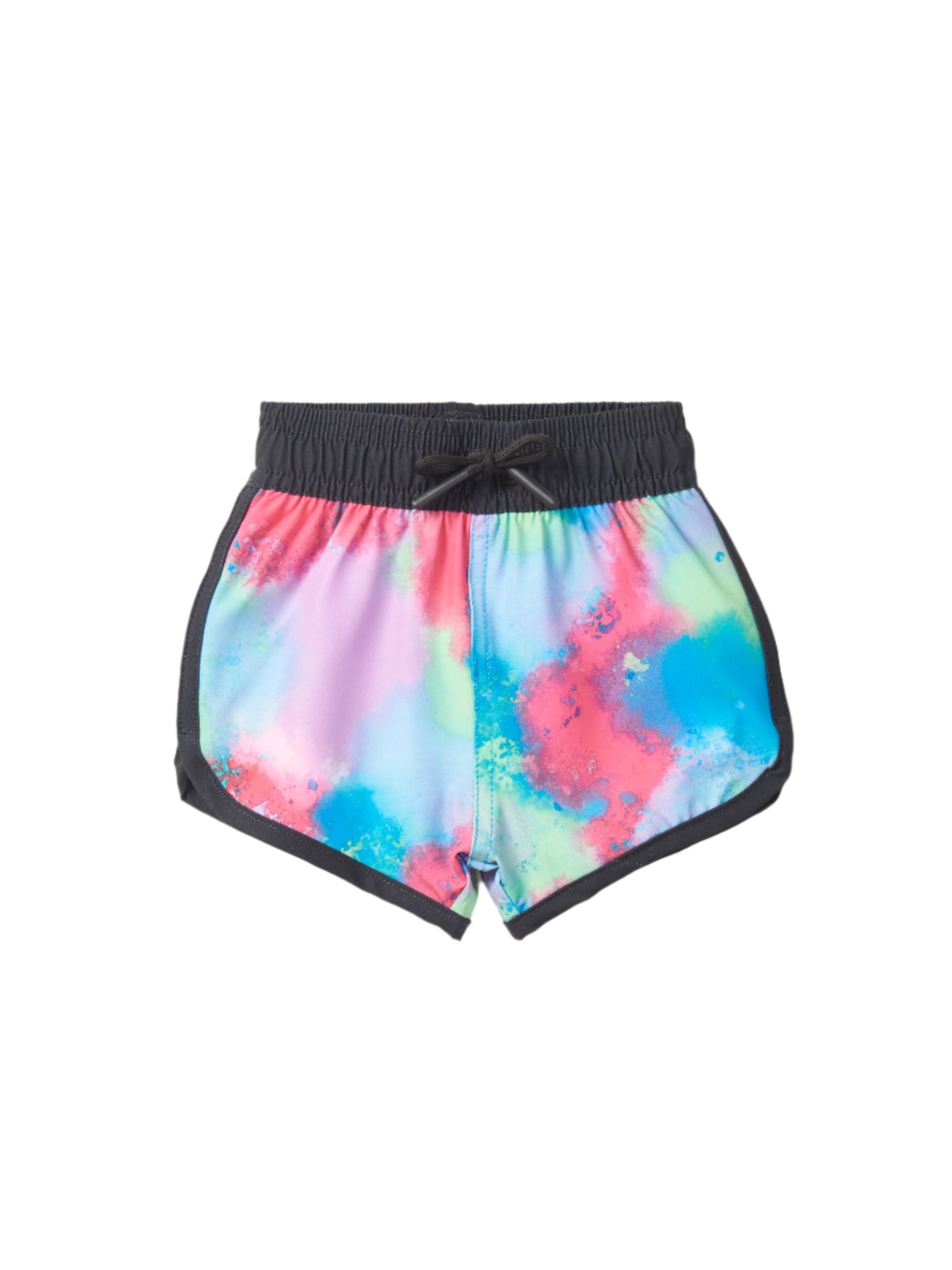 Neon Watercolor Boys Swim Shorts - Quick-Dry Comfortable Swim Trunks for Kids - Perfect for Beach, Pool, and Summer Water Activities