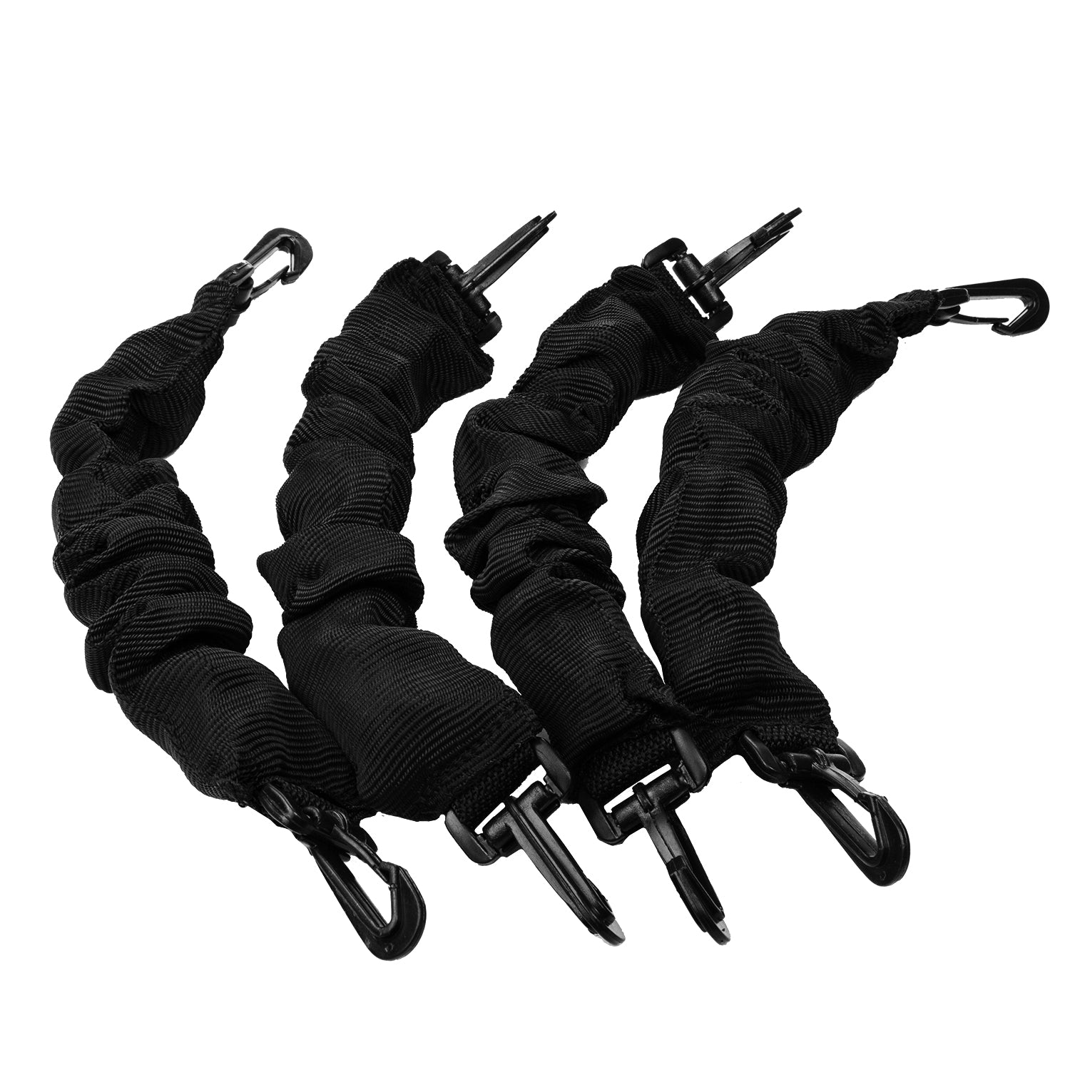 TITLE Boxing Nylon Covered Resistance Bands Set of 4 - Strength Training, Workout & Fitness Exercise Bands for Home Gym, Physical Therapy, and Muscle Recovery
