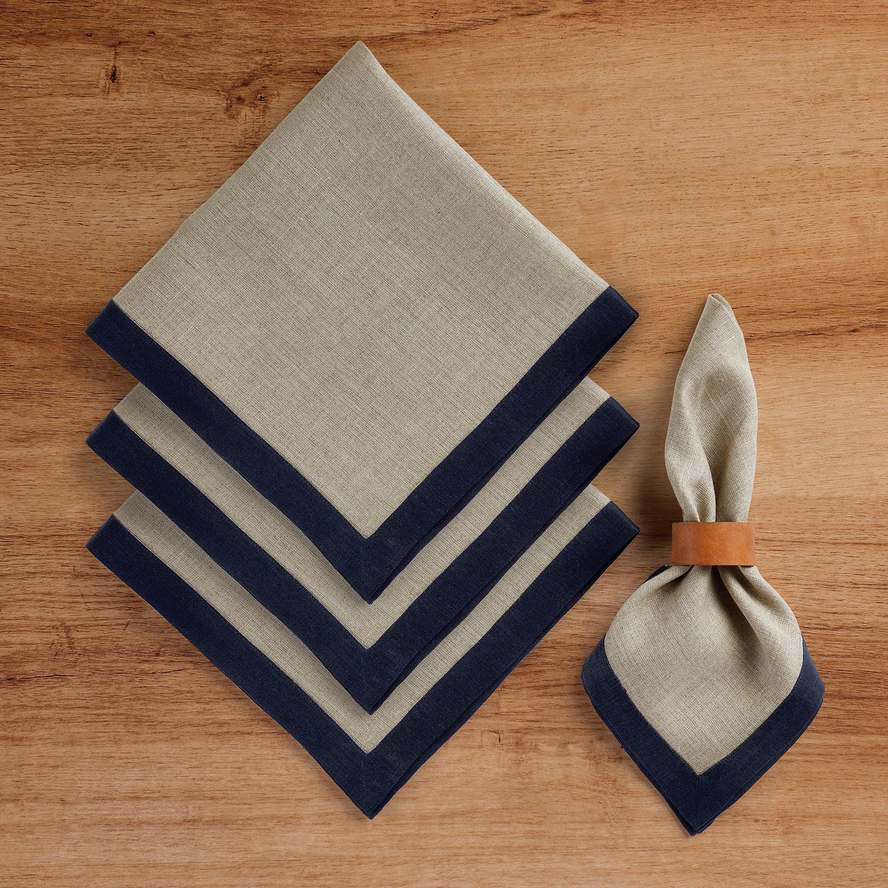 Premium Classic Cotton Napkins - Set of 4 for Elegant Dining, Dinner Parties & Home Decor - Soft & Absorbent Table Linens