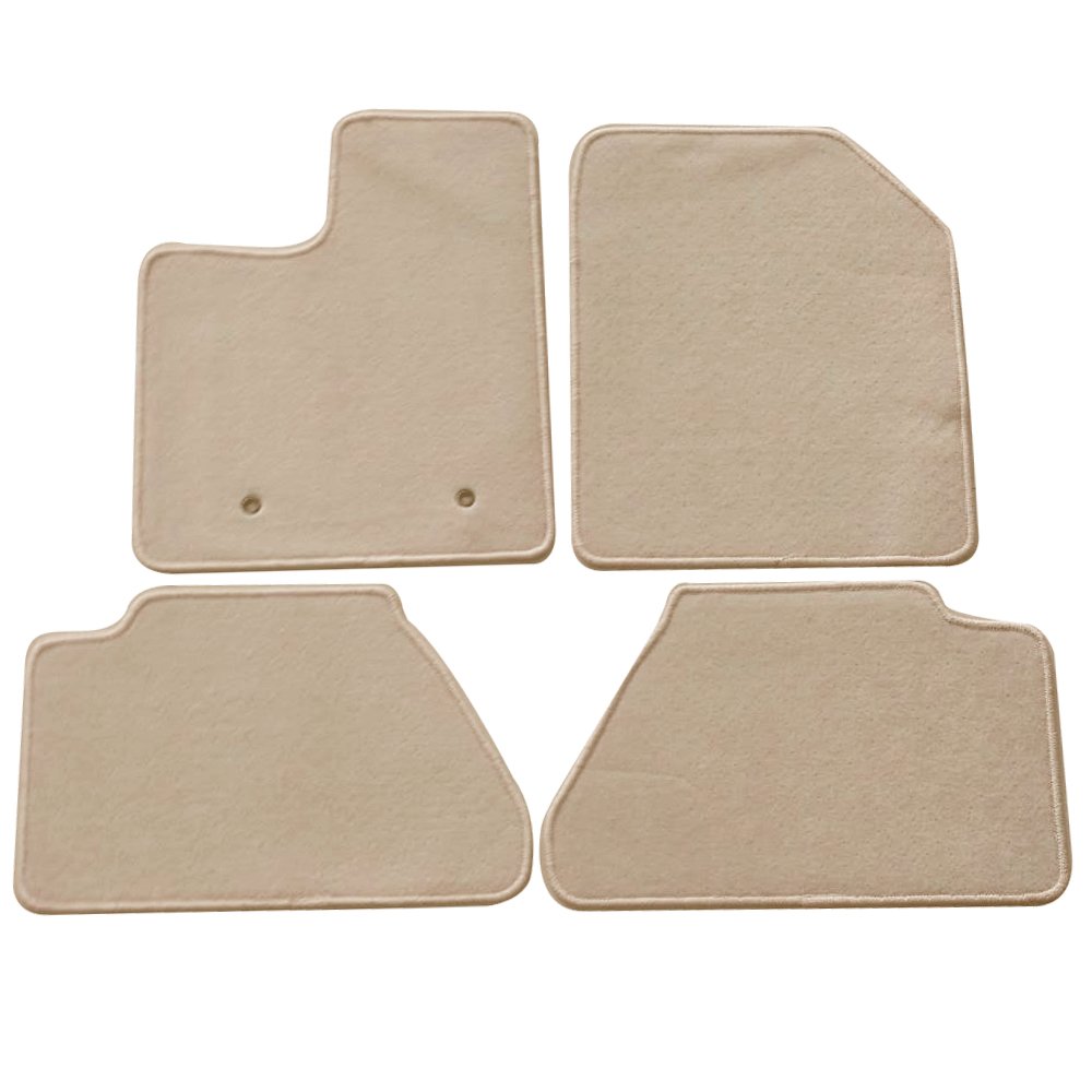IKON MOTORSPORTS Custom Fit Floor Mats for 2007-2013 Ford Edge - 4-Piece Beige Nylon Carpet Set (Front & Rear) | All-Weather Protection & Enhanced Interior Style | Perfect for Daily Commute, Road Trips & Family Vehicles