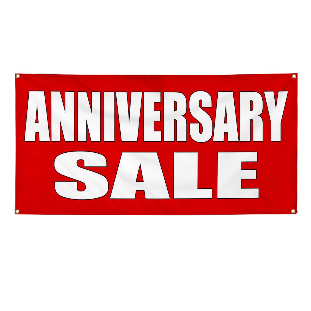 Vinyl Banner - 60x144 Inches with 10 Grommets | Weatherproof Outdoor Business Sign for Anniversary Sales, Promotions & Yard Signs | Durable Industrial-Grade Material for Storefronts, Events & Construction Sites