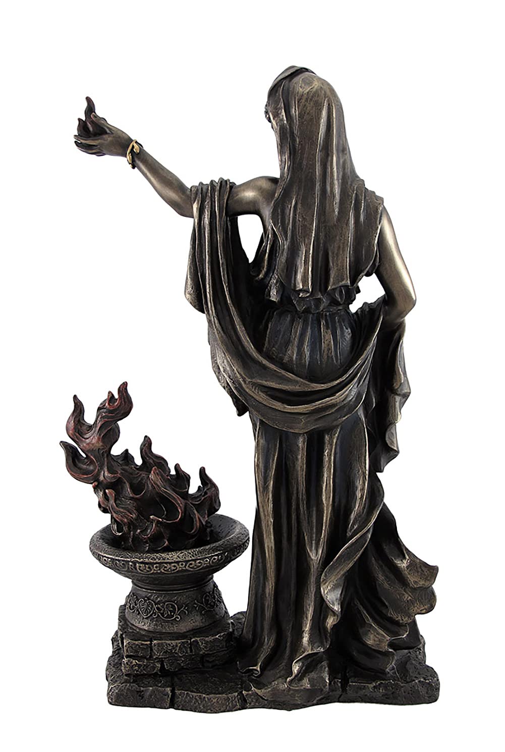 Veronese Design 11 Inch Hestia Greek Goddess Statue - Bronze Finish Cast Resin Sculpture for Home & Office Decor | Perfect for Bookshelf, Mantel, or Gift Giving