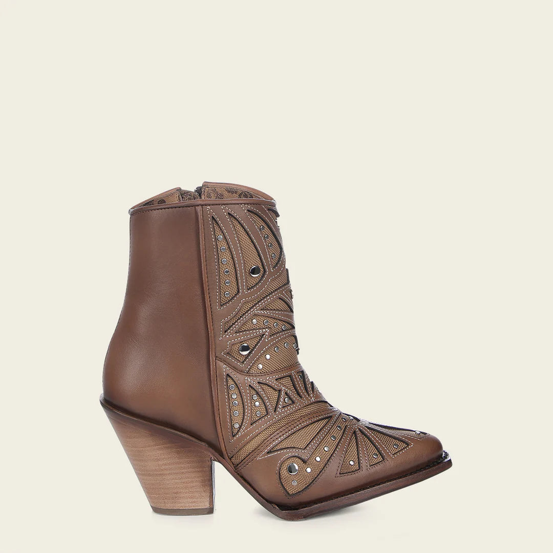 Women's Cuadra Honey Western Cowgirl Cowhide Leather Ankle Boots - Stylish & Comfortable for Country Rides, Dancing & Casual Outfits