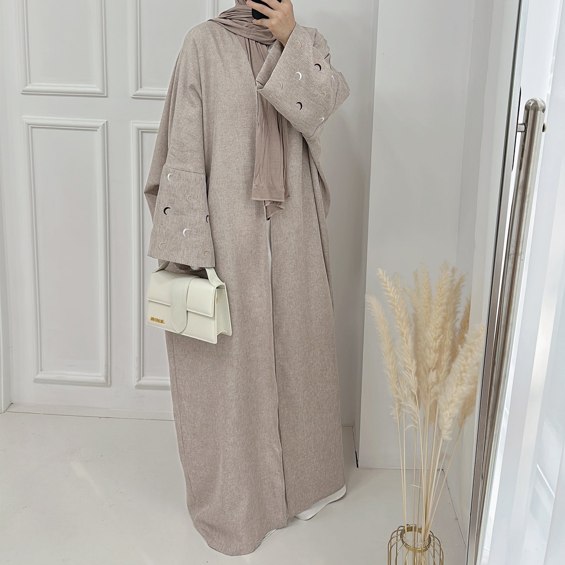 Lightweight Iris Duster Open Abaya for Women - Breathable Desert Abaya for Casual Wear, Prayer & Everyday Comfort