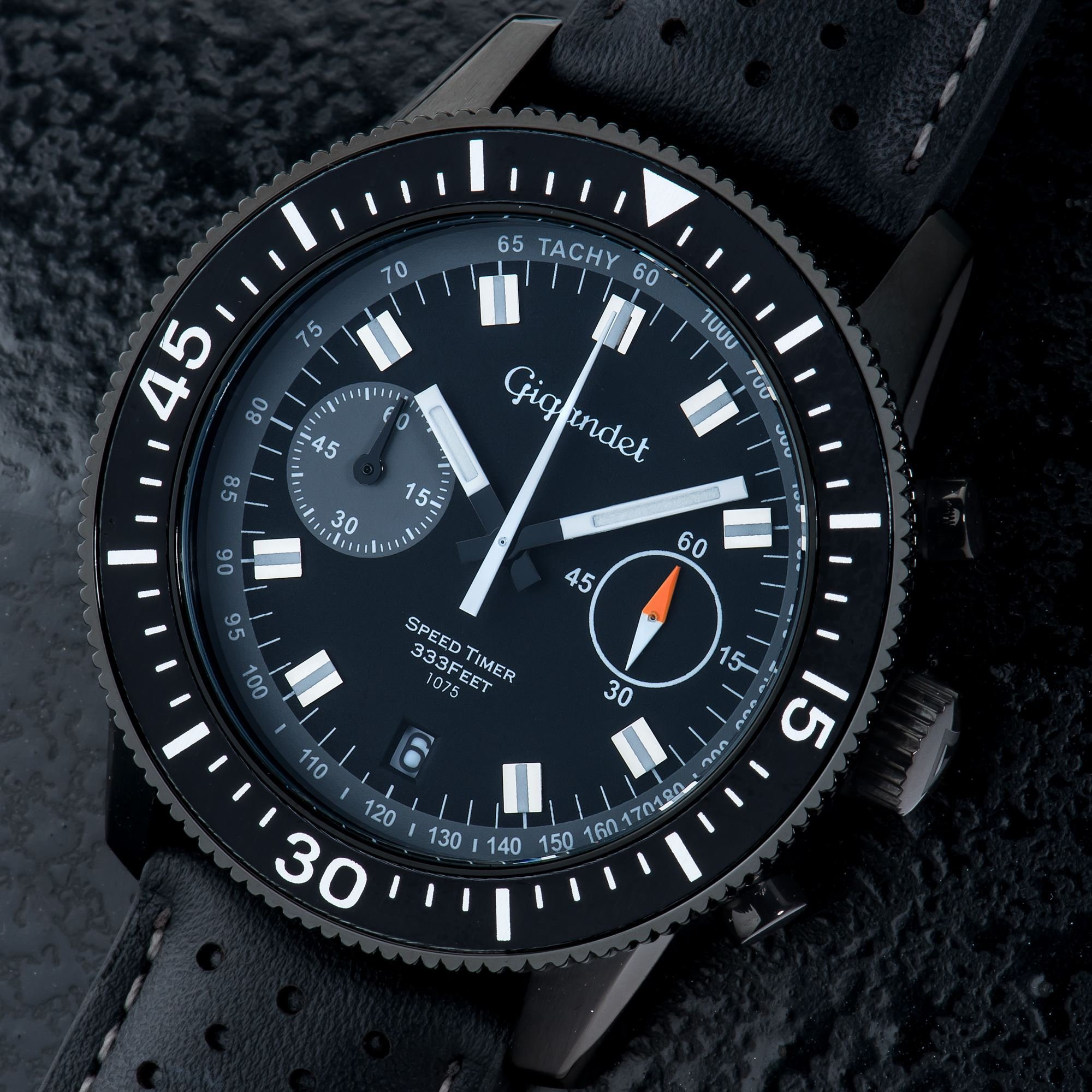 Gigandet Speed Timer Men's Analog Quartz Chronograph Watch - Black G7-007 | Waterproof Sports Watch for Running, Swimming & Outdoor Activities