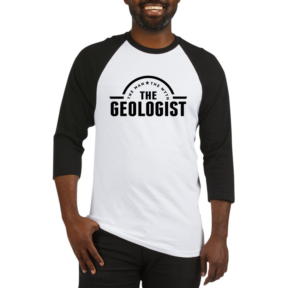 The Man The Myth The Geologist Baseball Shirt | Funny Geology Gift for Geologists & Science Lovers | Perfect for Field Work, College Campuses & Science Conventions