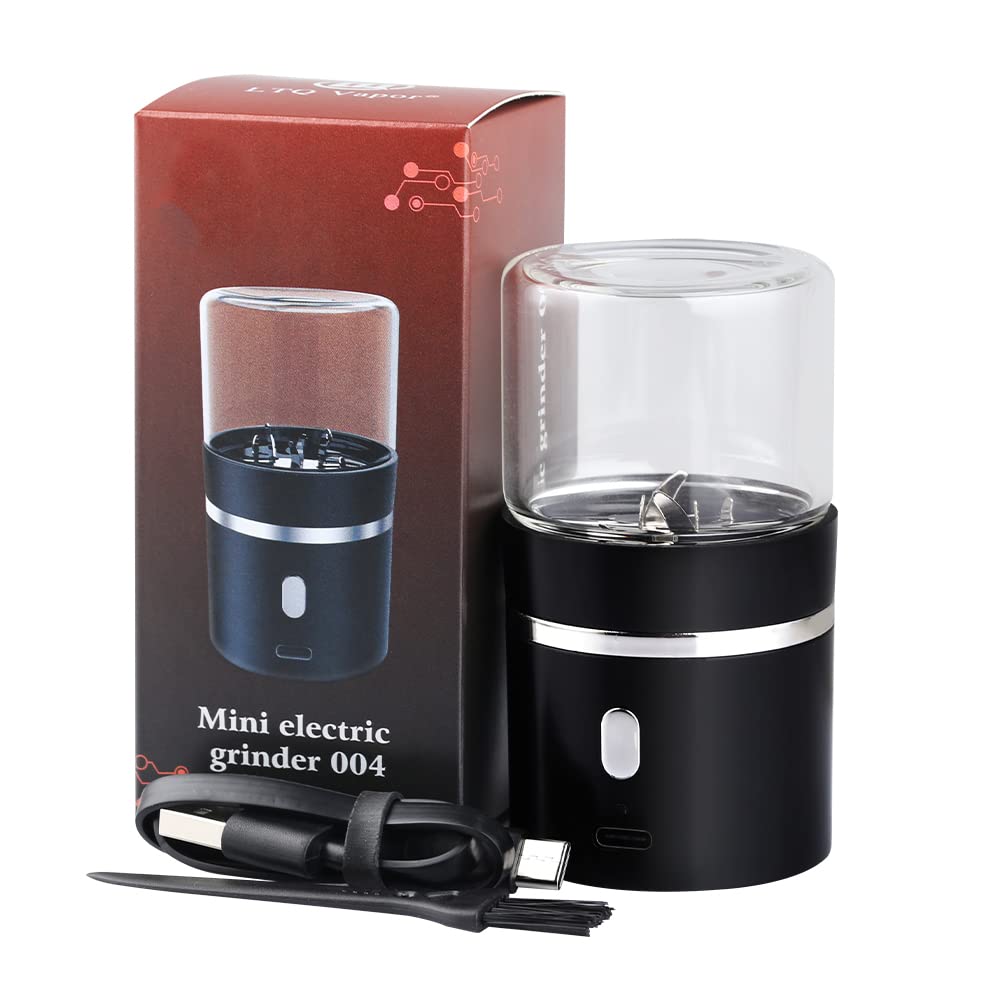 Premium Electric Herb Grinder - USB Rechargeable with 1.7oz Glass Chamber | Portable & Efficient for Herbs, Spices & Tea Leaves | Perfect for Travel, Camping & Home Use