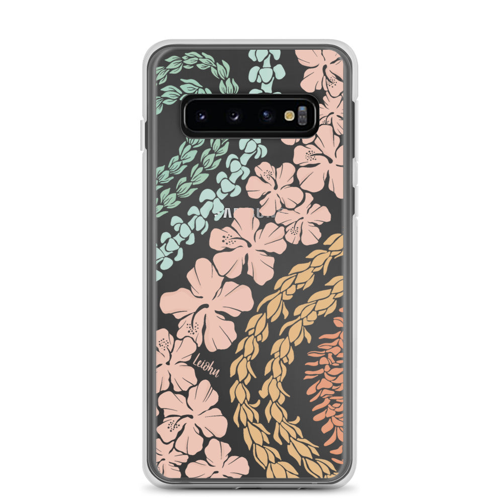 Groovy Lei Clear Protective Case for Samsung Galaxy - Slim & Durable Phone Cover for Everyday Use & Travel