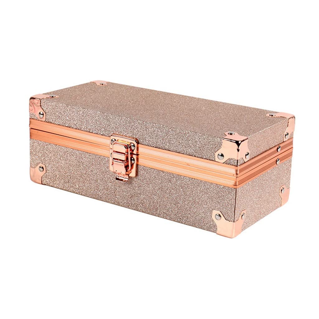 Large Capacity Travel Cosmetic Bag & Nail Beauty Organizer - Rose Gold Makeup Storage Case for Women | Perfect for Travel, Salon, Home & Professional Use