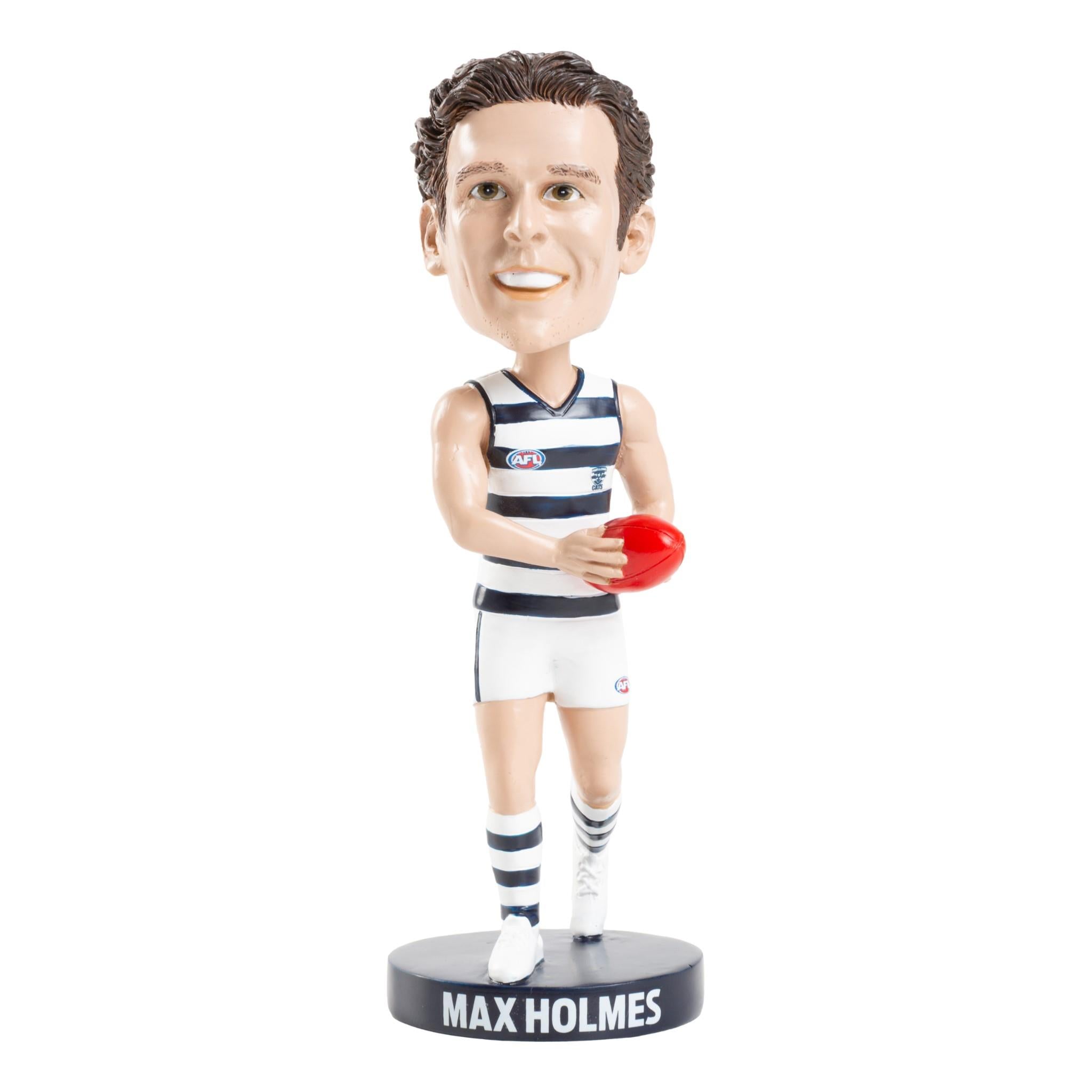 Geelong Cats AFL Max Holmes Bobblehead - Official AFL Collectible Figurine - Perfect for Fans, Sports Memorabilia & Home Decor