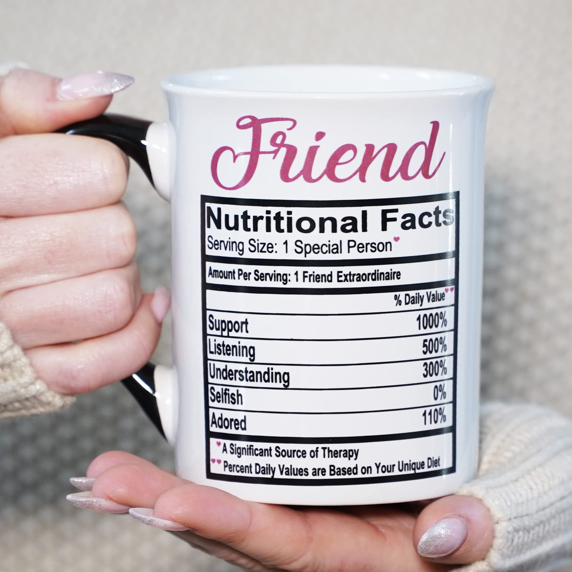 Cottage Creek 16oz Ceramic Best Friend Coffee Mug - Thoughtful Friend Gift for Birthdays, Holidays & Daily Coffee Rituals