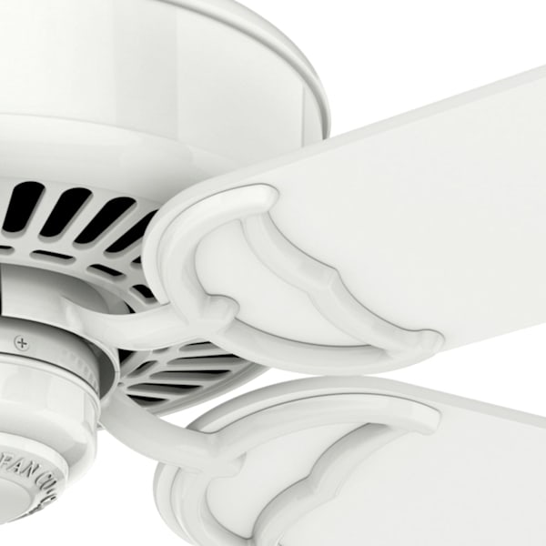 Casablanca Panama DC 54 Inch Ceiling Fan with Remote Control - Snow White Finish - Energy Efficient Quiet Motor - Perfect for Living Room, Bedroom, or Patio