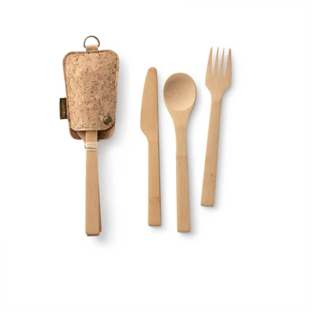 Eco-Friendly Bamboo Travel Utensil Set - Reusable Cutlery Kit with Fork, Knife, Spoon & Chopsticks | Perfect for Camping, Picnics & On-the-Go Meals