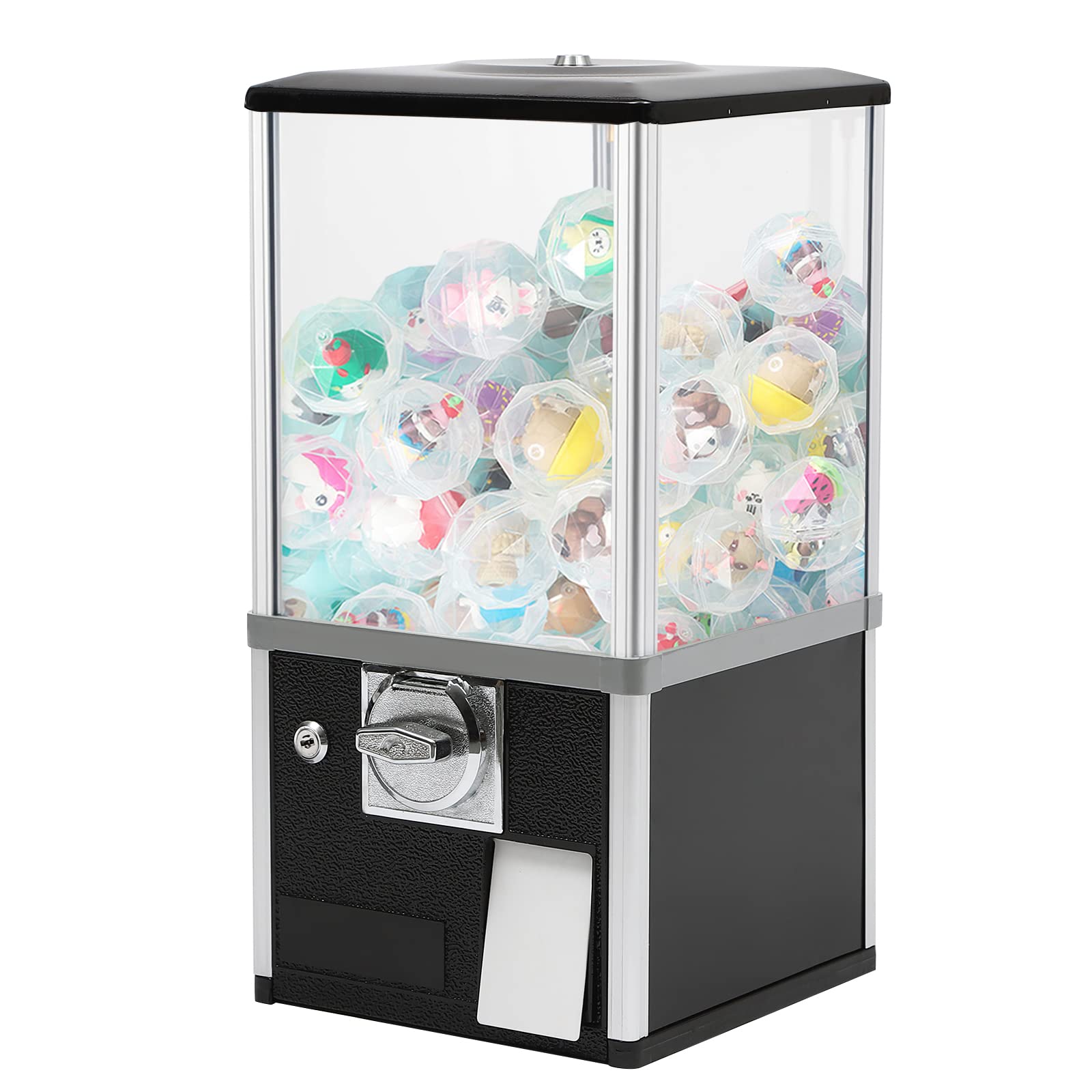 Black 25 Cent Coin Operated Gumball Machine - 20.87