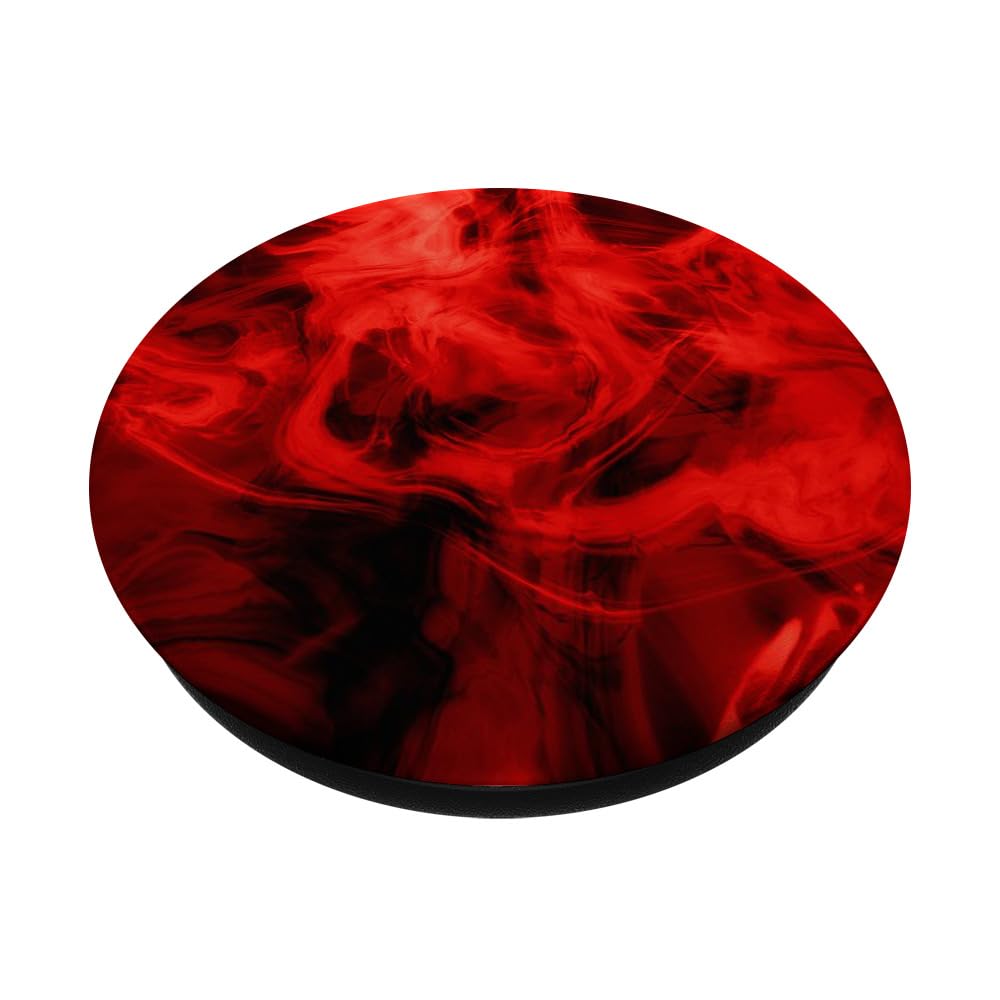 Dark Red and Black Swirl Smoke PopSockets PopGrip - Swappable Cellphone & Tablet Holder Mount for Secure Grip, Perfect for Hands-Free Viewing, Video Calls, and Selfies