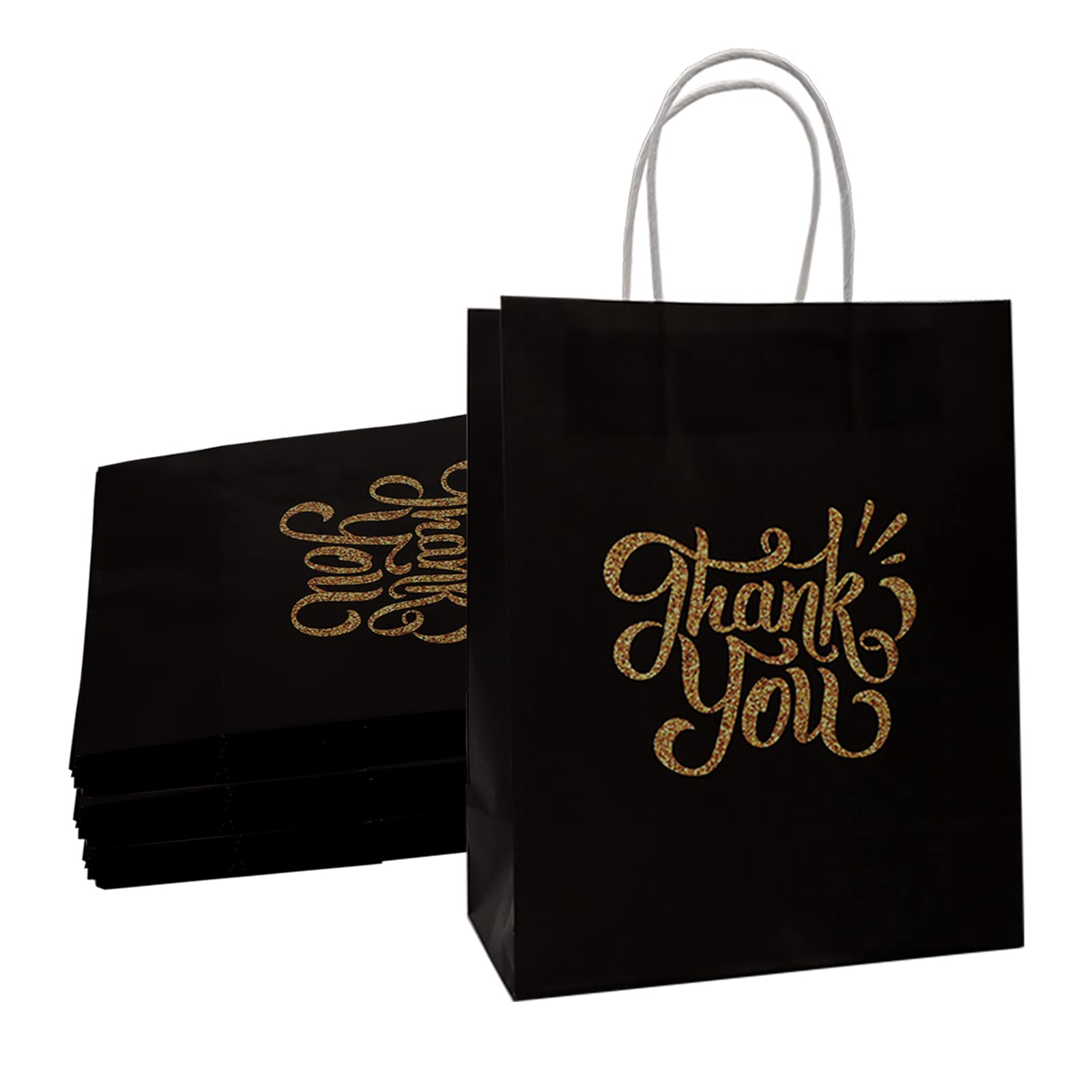 25-Pack Thank You Gift Bags with Handles - 10