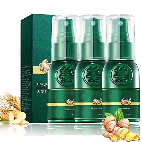 ShougaGRO Japanese Hair Growth Spray - HyunGang Korean Ginseng Hair Regrowth Serum - Botanikx 7-Day Ginger Hair Growth Essence (3-Pack) | Natural Solution for Thinning Hair, Baldness & Hair Loss | Perfect for Men & Women at Home or Salon Use