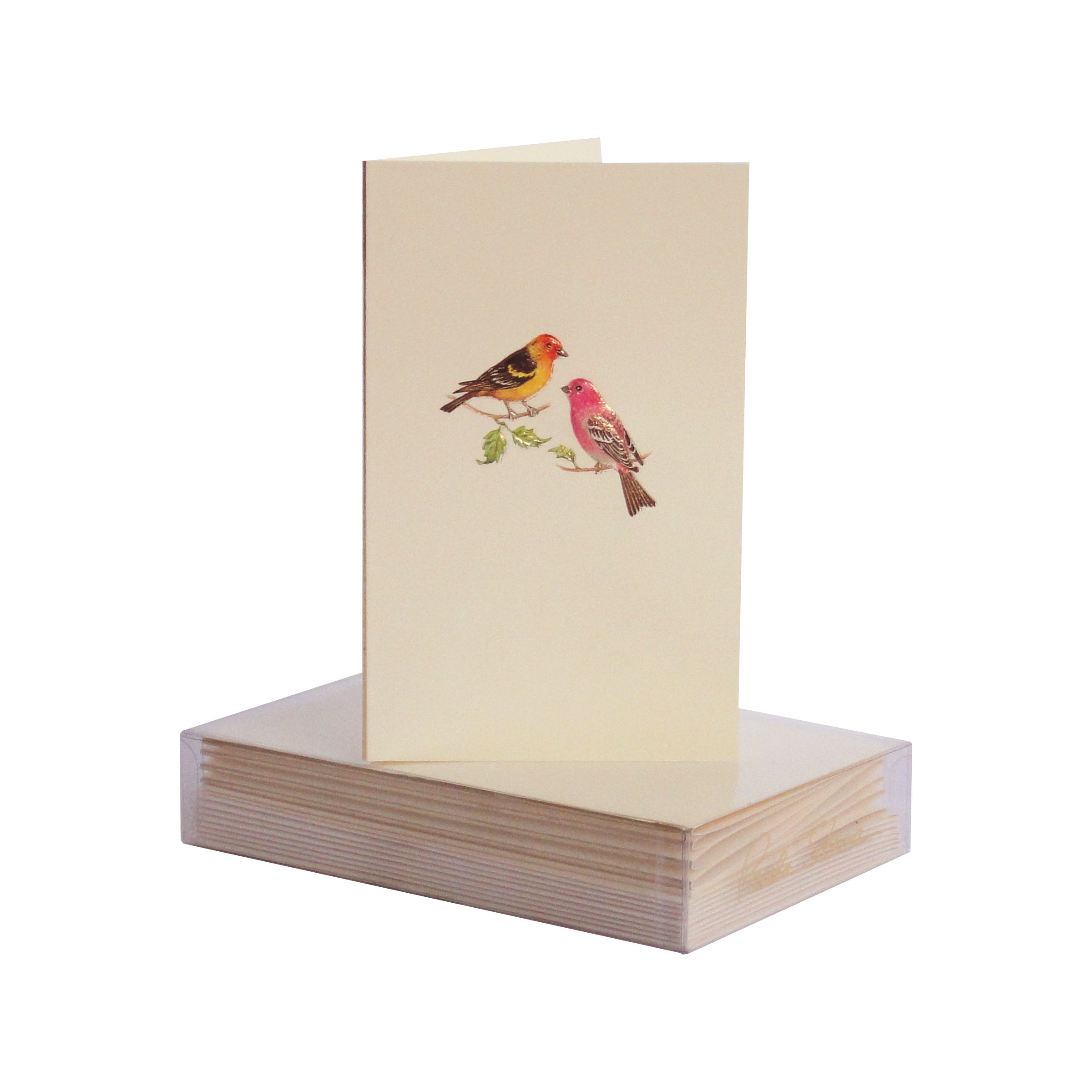 Tanager Pair Mini Note Cards - Set of 8 Handmade Blank Greeting Cards for Thank You Notes, Birthday Wishes & Special Occasions | Perfect for Stationery Lovers & Gift Giving
