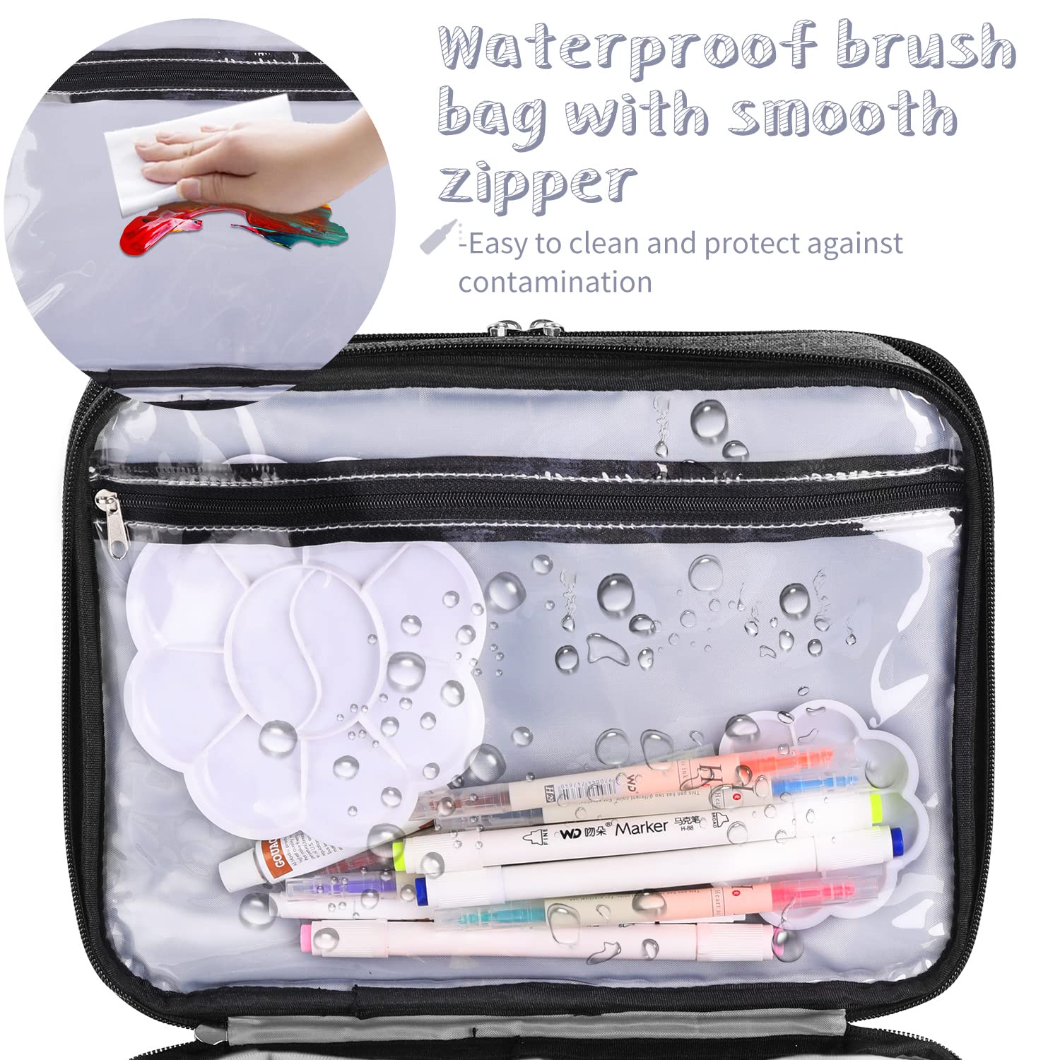 Acrylic Paint Brush Holder & Bottle Organizer - Professional Art & Craft Supply Storage for Paint Tubes & Brushes - Perfect for Artists, DIY Projects & Studio Organization