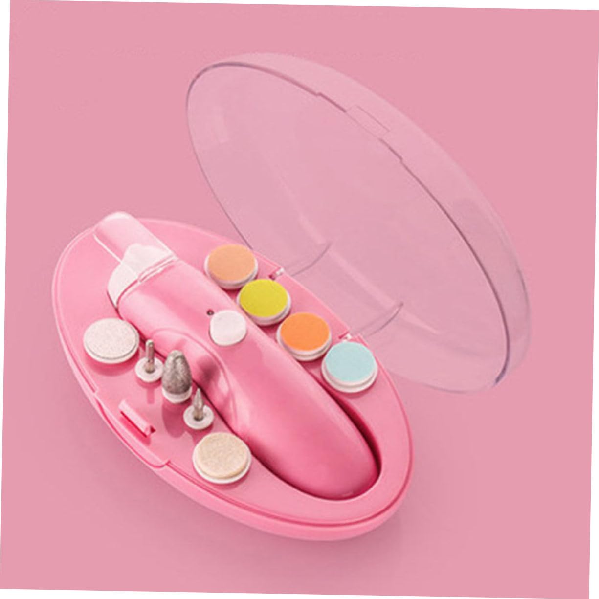 FRCOLOR 8 Sets Baby Nail Care Kit - Electric Nail Trimmer for Toddlers & Newborns, Safe Manicure Tools with Nail Polish - Perfect for Home Baby Care & Gentle Nail Grooming