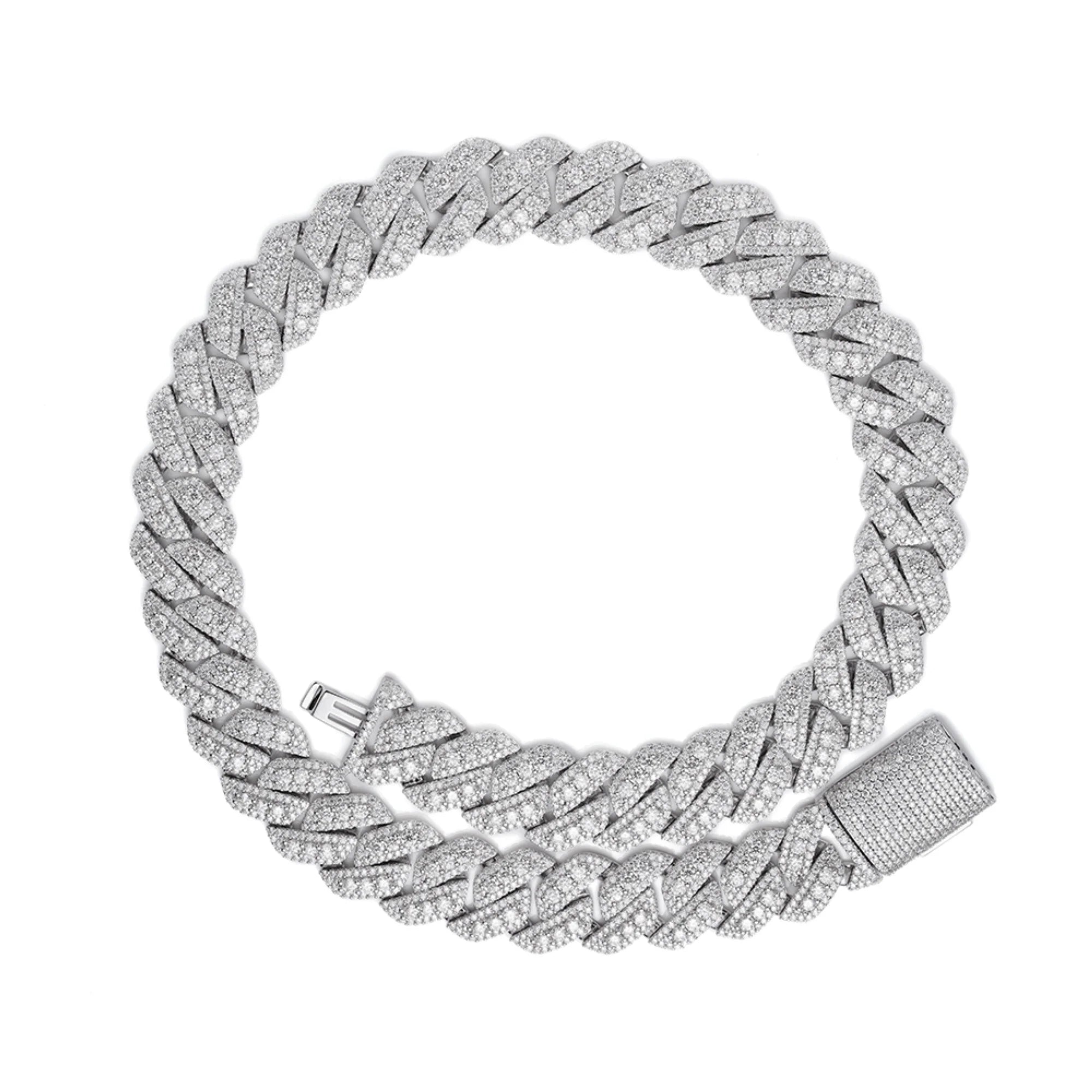 20mm Miami Cuban Moissanite Diamond Chain 22